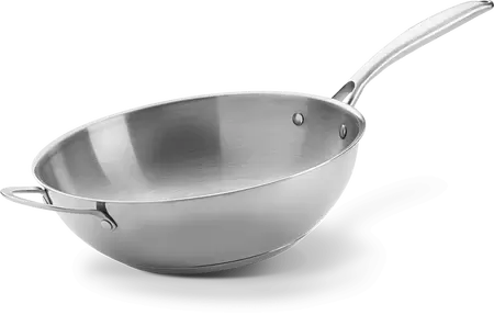 12 rvs wok. - afbeelding 1