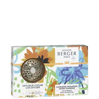 Autoparfum Startersset  + 1 navulling - Lampe Berger -  mandarine aromatique