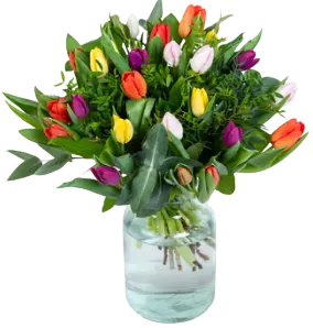 Boeket gemengde tulpen