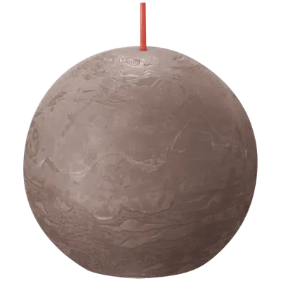 Bolsius Bolkaars rustiek 7,6cm Taupe