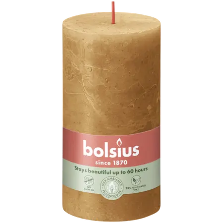 Bolsius Stompkaars rustiek 13x6,8cm Spice brown
