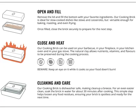Bricknic Cooking brick natural - afbeelding 3