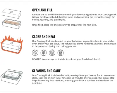 Bricknic Cooking brick natural - afbeelding 3