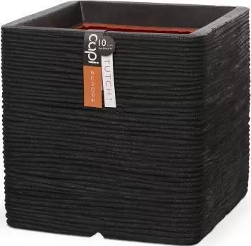 CAPI EUROPE Pot vierkant rib nl l40b40h40 zwart - afbeelding 3