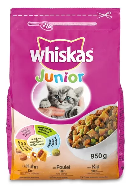 Respectievelijk impliciet Analist WHISKAS Droog junior kip 950g - Tuincentrum Schalk