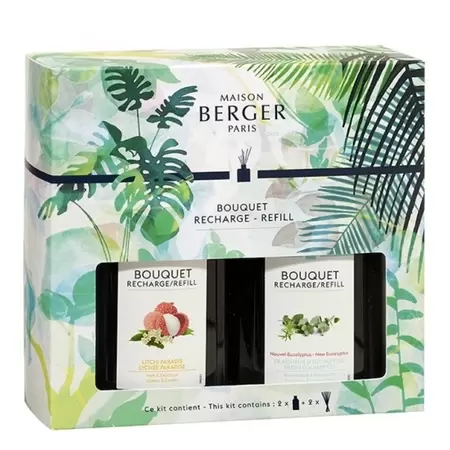 Duopack huisparfum - Lampe Berger - 2x200ml Litchi/eucalyptus