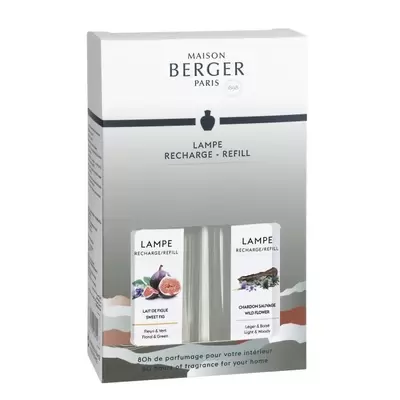 Duopack Huisparfum - Lampe Berger - land Wild flower/ sweet fig 2x250ml