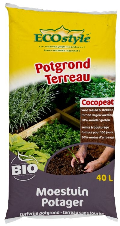 ECOstyle Potgrond (cocopeat) moestuin 40ltr.