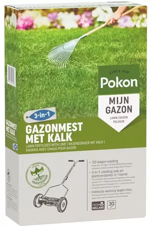 Gazonmest met Kalk 3-in-1 voor 30m2 - afbeelding 1