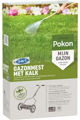 Gazonmest met Kalk 3-in-1 voor 30m2 - afbeelding 1