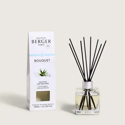 Glaçon Eau d’Aloé Parfumverspreider met sticks 125ml Lampe Berger - afbeelding 1