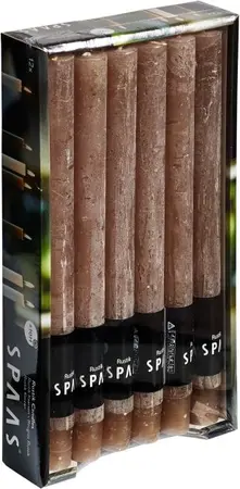 Huishoudkaars rustiek 21cm taupe p/stuk. - afbeelding 2