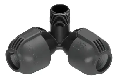 L-stuk buitendraad 25mm3/4 inch - afbeelding 1