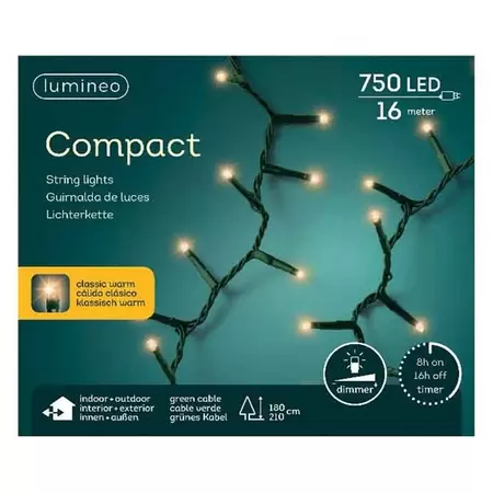 LED compact rice verlichting 750l klassiek warm - afbeelding 1