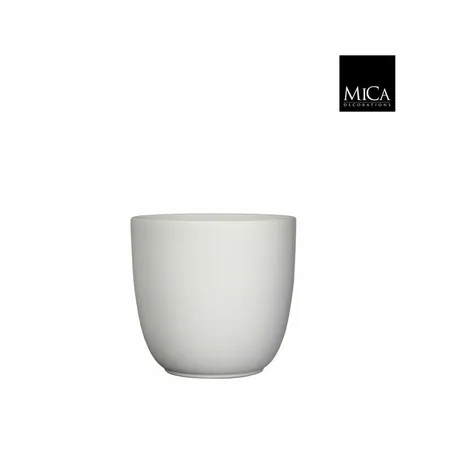 MICA DECORATIONS Pot tusca d13.5h13cm wit mat