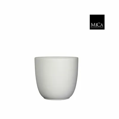MICA DECORATIONS Pot tusca d13.5h13cm wit mat