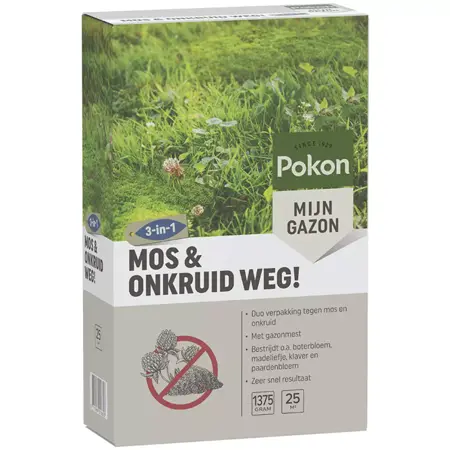 Mos & Onkruid weg! 25m2 3-in-1 - afbeelding 1
