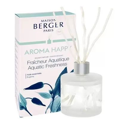Parfumverspreider met sticks - Lampe Berger - 180ml Aroma Happy - Fraîcheur Aquatique