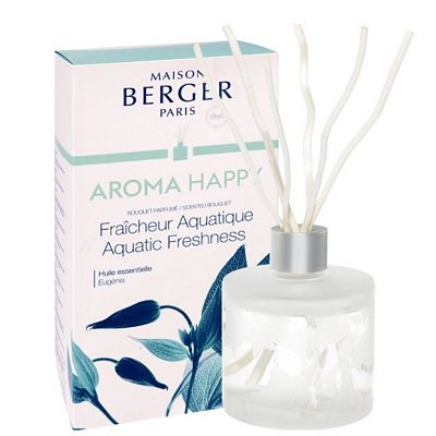 Aroma Happy - Fraîcheur Aquatique 180ml Parfumverspreider met sticks - Lampe Berger