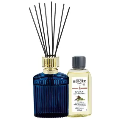 Parfumverspreider met sticks - Lampe Berger - Alpha Bleu Impérial / Sous l’Oliveraie - 200ml