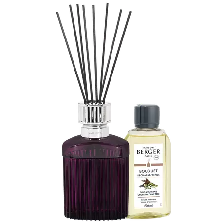 Parfumverspreider met sticks - Lampe Berger - Alpha Prune scandale / Sous l’Oliveraie - 200ml - afbeelding 1