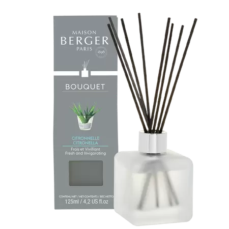 Parfumverspreider met sticks - Lampe Berger - Cube 125ml Citronnelle