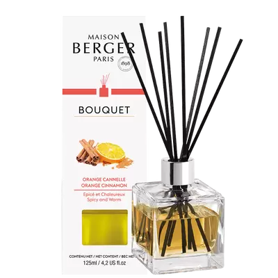 Parfumverspreider met sticks - Lampe Berger - Cube 125ml Orange de Cannelle - afbeelding 2