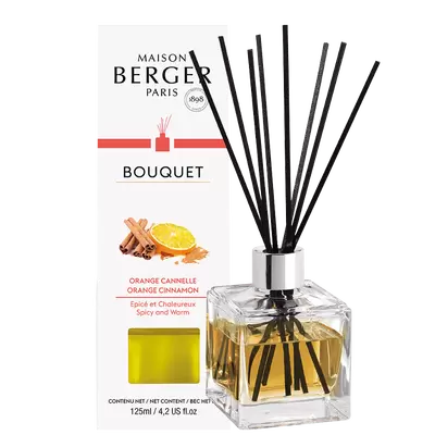 Parfumverspreider met sticks - Lampe Berger - Cube 125ml Orange de Cannelle - afbeelding 1