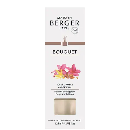 Parfumverspreider met sticks - Lampe Berger - Cube 125ml Soleil d'Ambre - afbeelding 2