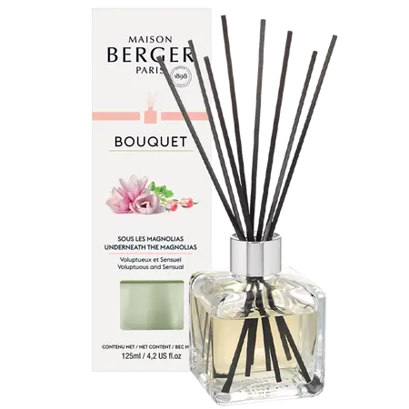 Sous les Magnolias Parfumverspreider met sticks 125ml Lampe Berger - afbeelding 1