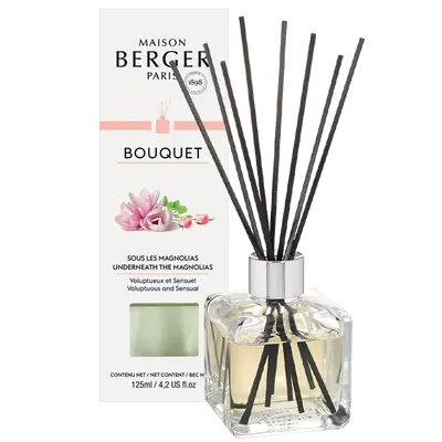 Sous les Magnolias Parfumverspreider met sticks 125ml Lampe Berger - afbeelding 1