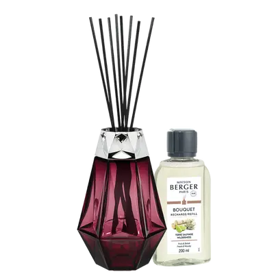 Prisme Grenat / Terre Sauvage 200ml Parfumverspreider met sticks - Lampe Berger - afbeelding 1