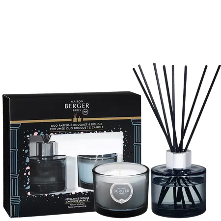 Parfumverspreider met sticks - Lampe Berger - Duo mini set Olympe - afbeelding 1
