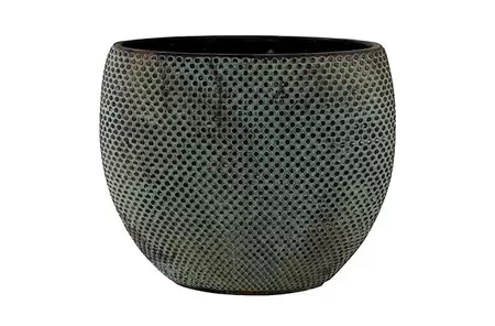 Planter fay l29b16h24cm blue gold - afbeelding 2