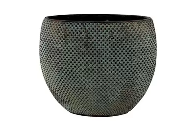 Planter fay l29b16h24cm blue gold - afbeelding 2