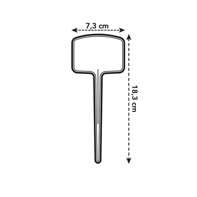 Plantlabels h18cm wit set/5  - afbeelding 3