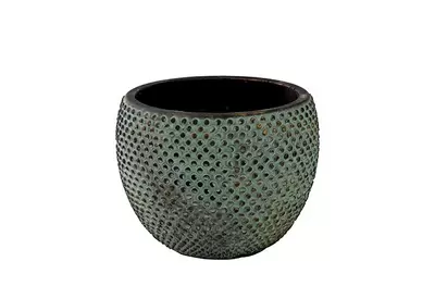 Pot fay d16h12cm blue gold - afbeelding 1