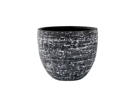 Pot karlijn d15h13cm antraciet - afbeelding 1