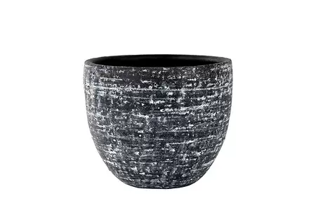 Pot karlijn d18h16cm antraciet - afbeelding 1