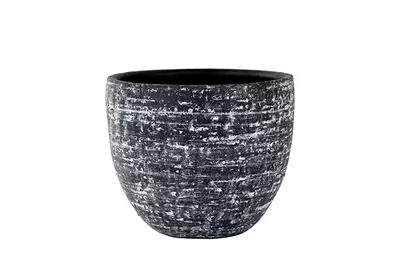Pot karlijn d18h16cm antraciet - afbeelding 1