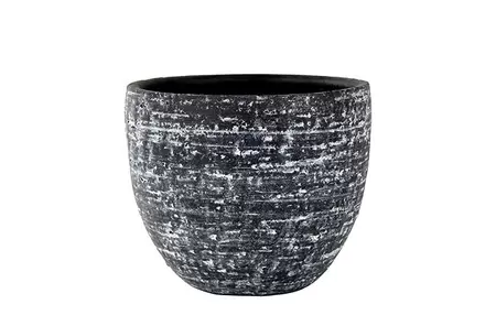 Pot karlijn d22h20cm antraciet - afbeelding 1
