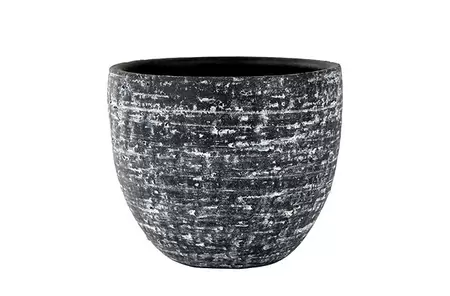 Pot karlijn d28h25cm antraciet - afbeelding 1