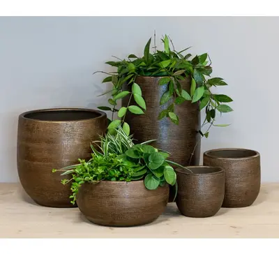 Pot mira d16h14cm koper - afbeelding 2