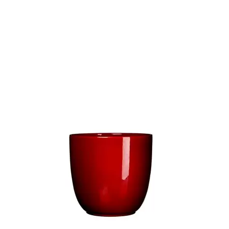 Pot tusca d13.5h13cm d.rood glans - afbeelding 1