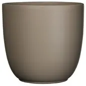 Pot tusca d13.5h13cm taupe mat - afbeelding 1