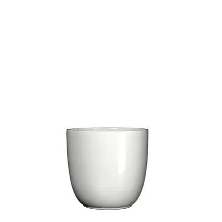 Pot tusca d13.5h13cm wit glans - afbeelding 1