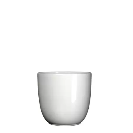 Pot tusca d14.5h14cm wit glans - afbeelding 1