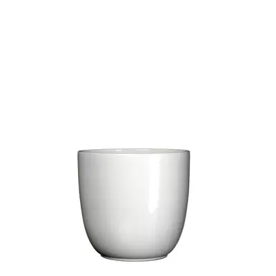Pot tusca d14.5h14cm wit glans - afbeelding 1