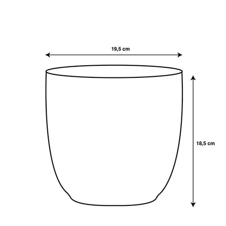 Pot tusca d19.5h18.5cm antrct glans - afbeelding 2