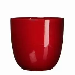 Pot tusca d28h25cm d.rood glans - afbeelding 1